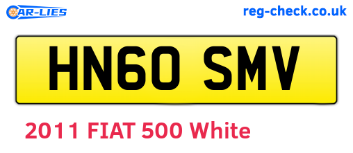 HN60SMV are the vehicle registration plates.