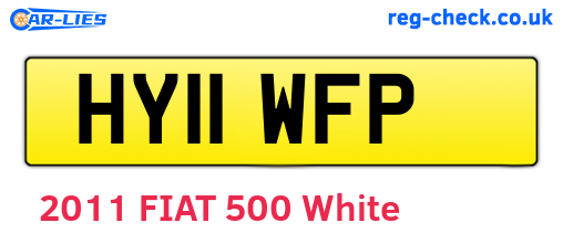 HY11WFP are the vehicle registration plates.