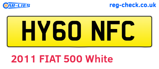 HY60NFC are the vehicle registration plates.