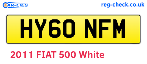 HY60NFM are the vehicle registration plates.