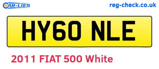 HY60NLE are the vehicle registration plates.