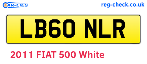 LB60NLR are the vehicle registration plates.