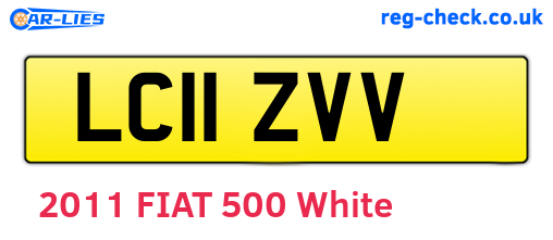LC11ZVV are the vehicle registration plates.