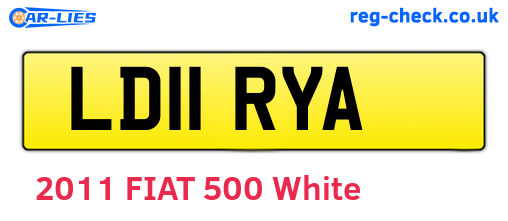 LD11RYA are the vehicle registration plates.