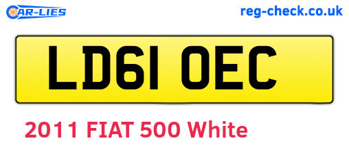 LD61OEC are the vehicle registration plates.