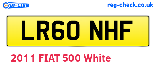 LR60NHF are the vehicle registration plates.