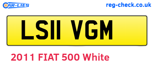 LS11VGM are the vehicle registration plates.