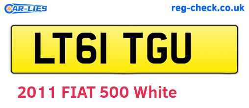 LT61TGU are the vehicle registration plates.