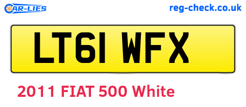 LT61WFX are the vehicle registration plates.