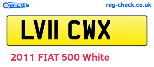LV11CWX are the vehicle registration plates.