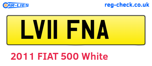 LV11FNA are the vehicle registration plates.