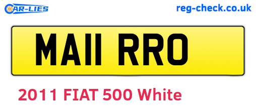 MA11RRO are the vehicle registration plates.