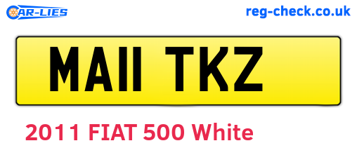 MA11TKZ are the vehicle registration plates.