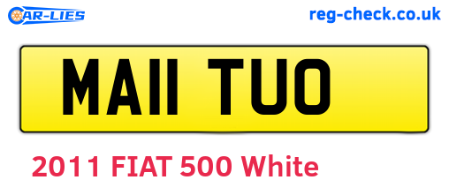 MA11TUO are the vehicle registration plates.