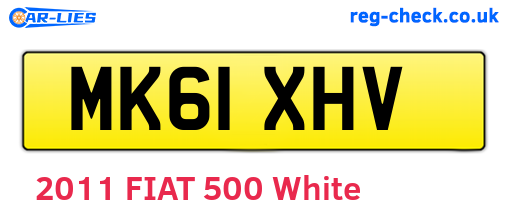 MK61XHV are the vehicle registration plates.