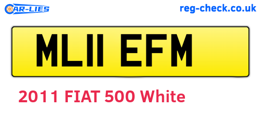 ML11EFM are the vehicle registration plates.