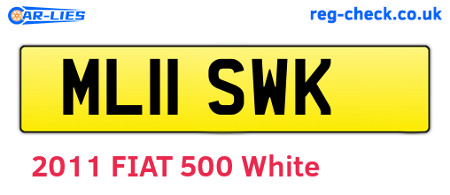ML11SWK are the vehicle registration plates.