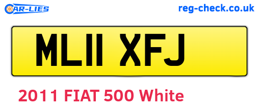 ML11XFJ are the vehicle registration plates.