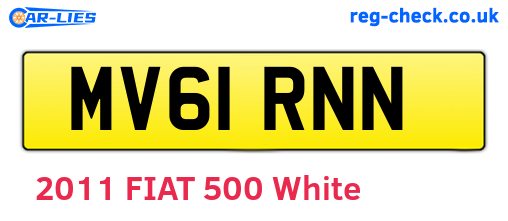 MV61RNN are the vehicle registration plates.