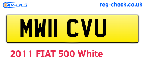 MW11CVU are the vehicle registration plates.