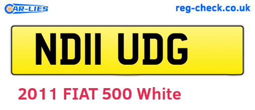 ND11UDG are the vehicle registration plates.