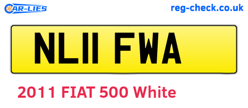 NL11FWA are the vehicle registration plates.