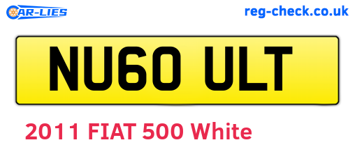 NU60ULT are the vehicle registration plates.