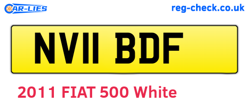 NV11BDF are the vehicle registration plates.