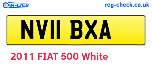 NV11BXA are the vehicle registration plates.