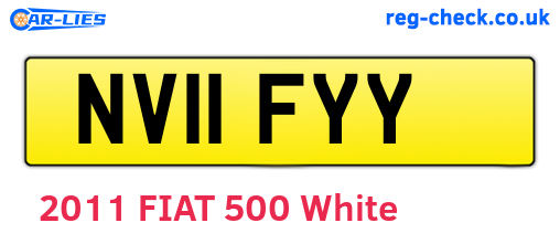 NV11FYY are the vehicle registration plates.