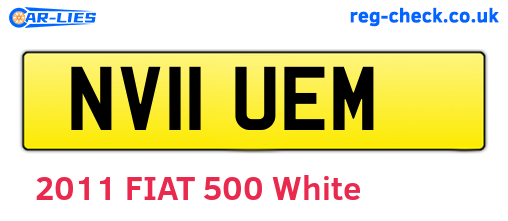NV11UEM are the vehicle registration plates.