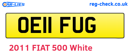 OE11FUG are the vehicle registration plates.