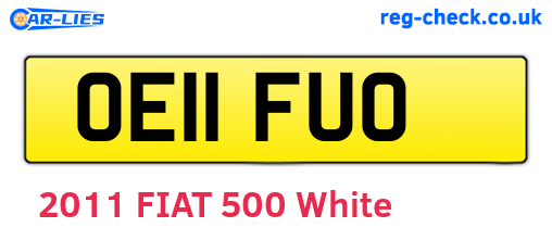 OE11FUO are the vehicle registration plates.
