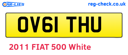 OV61THU are the vehicle registration plates.