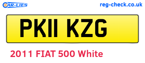 PK11KZG are the vehicle registration plates.