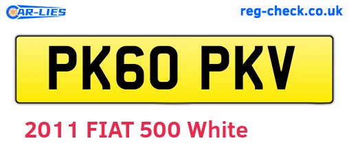 PK60PKV are the vehicle registration plates.