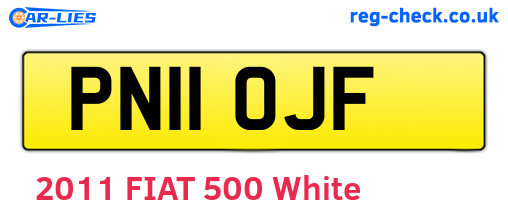 PN11OJF are the vehicle registration plates.