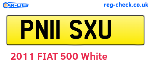 PN11SXU are the vehicle registration plates.