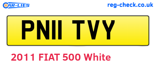 PN11TVY are the vehicle registration plates.