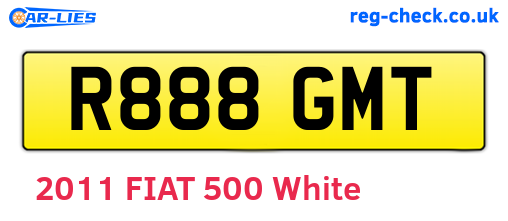 R888GMT are the vehicle registration plates.