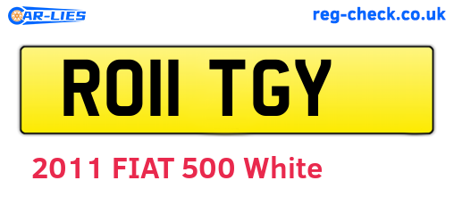 RO11TGY are the vehicle registration plates.