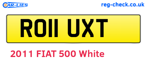 RO11UXT are the vehicle registration plates.
