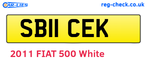 SB11CEK are the vehicle registration plates.