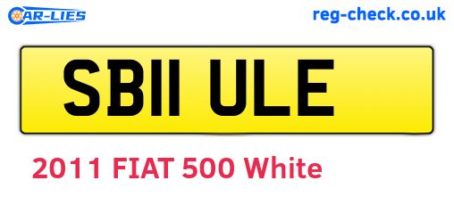 SB11ULE are the vehicle registration plates.