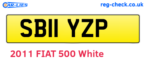 SB11YZP are the vehicle registration plates.