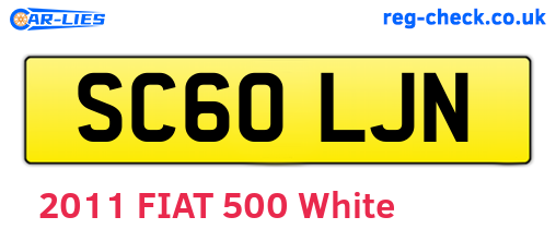 SC60LJN are the vehicle registration plates.