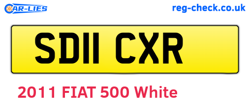 SD11CXR are the vehicle registration plates.