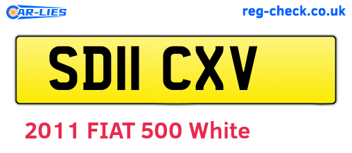 SD11CXV are the vehicle registration plates.