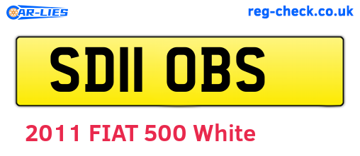 SD11OBS are the vehicle registration plates.