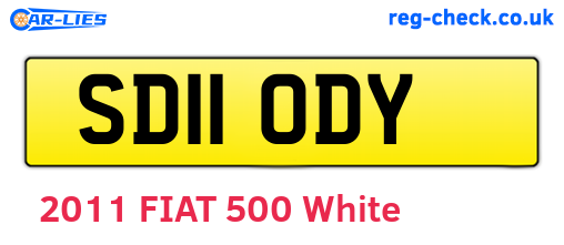 SD11ODY are the vehicle registration plates.